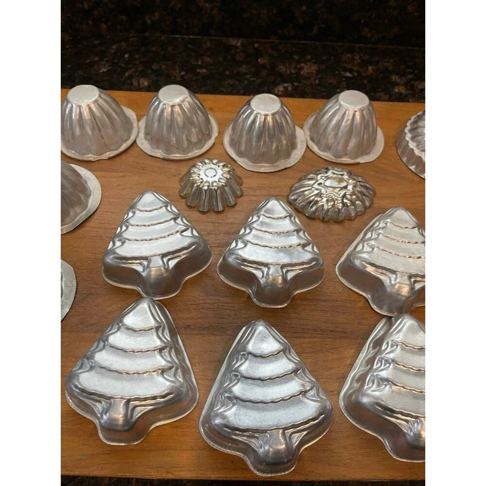 Vintage aluminum jello mold set